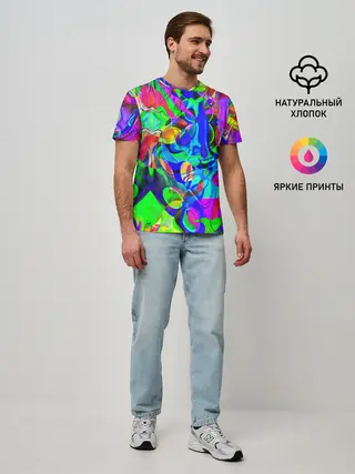 Мужская базовая футболка / НЕОНОВЫЕ КРАСКИ