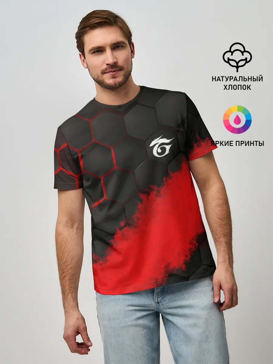 Мужская базовая футболка / GARENA RED LINE