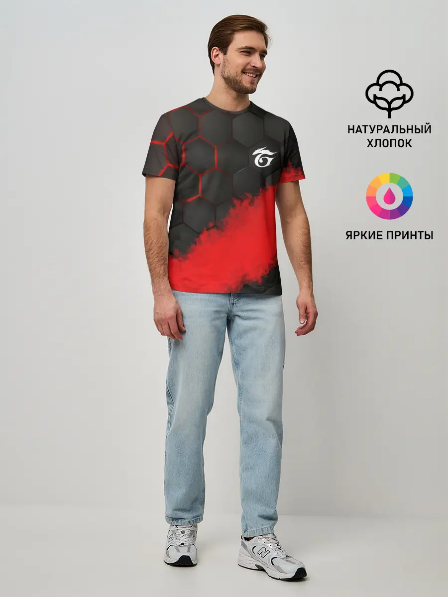 Мужская базовая футболка / GARENA RED LINE