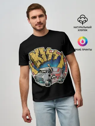 Мужская базовая футболка / Едем на Кисс