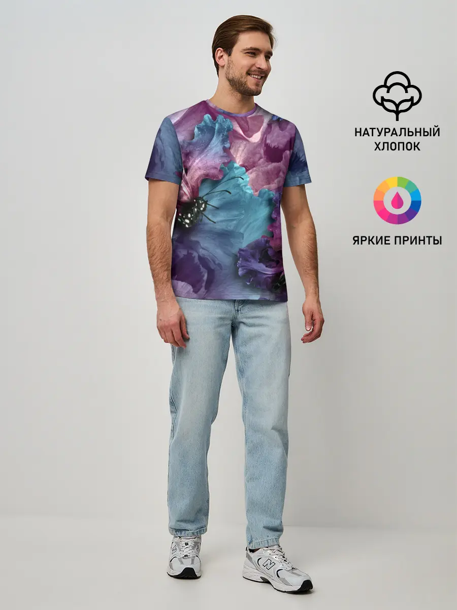 Мужская базовая футболка / Цветы