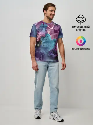 Мужская базовая футболка / Цветы