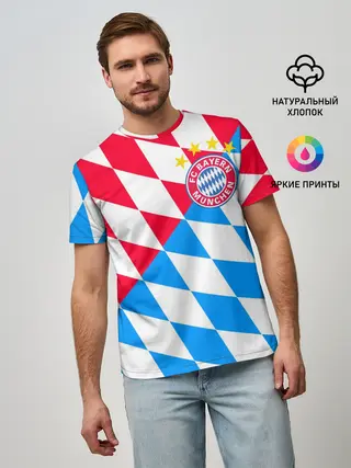 Мужская базовая футболка / ФК БАВАРИЯ / BAYERN / МЮНХЕН