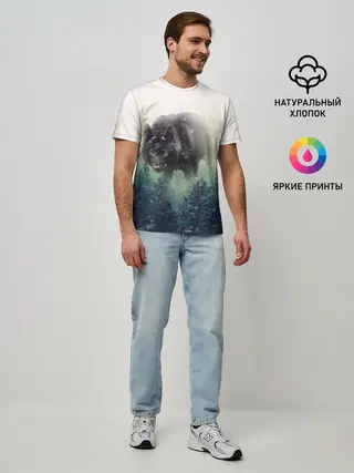 Мужская базовая футболка / Волк
