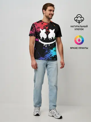 Мужская базовая футболка / Marshmello