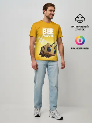 Мужская базовая футболка / BEE MOVIE Minecraft