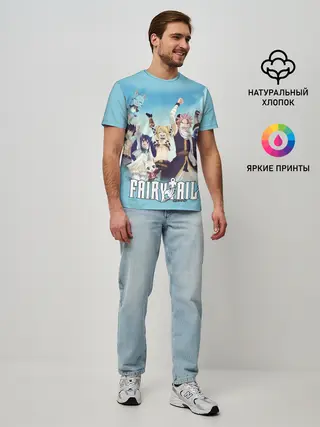 Мужская базовая футболка / Fairy Tail Heroes