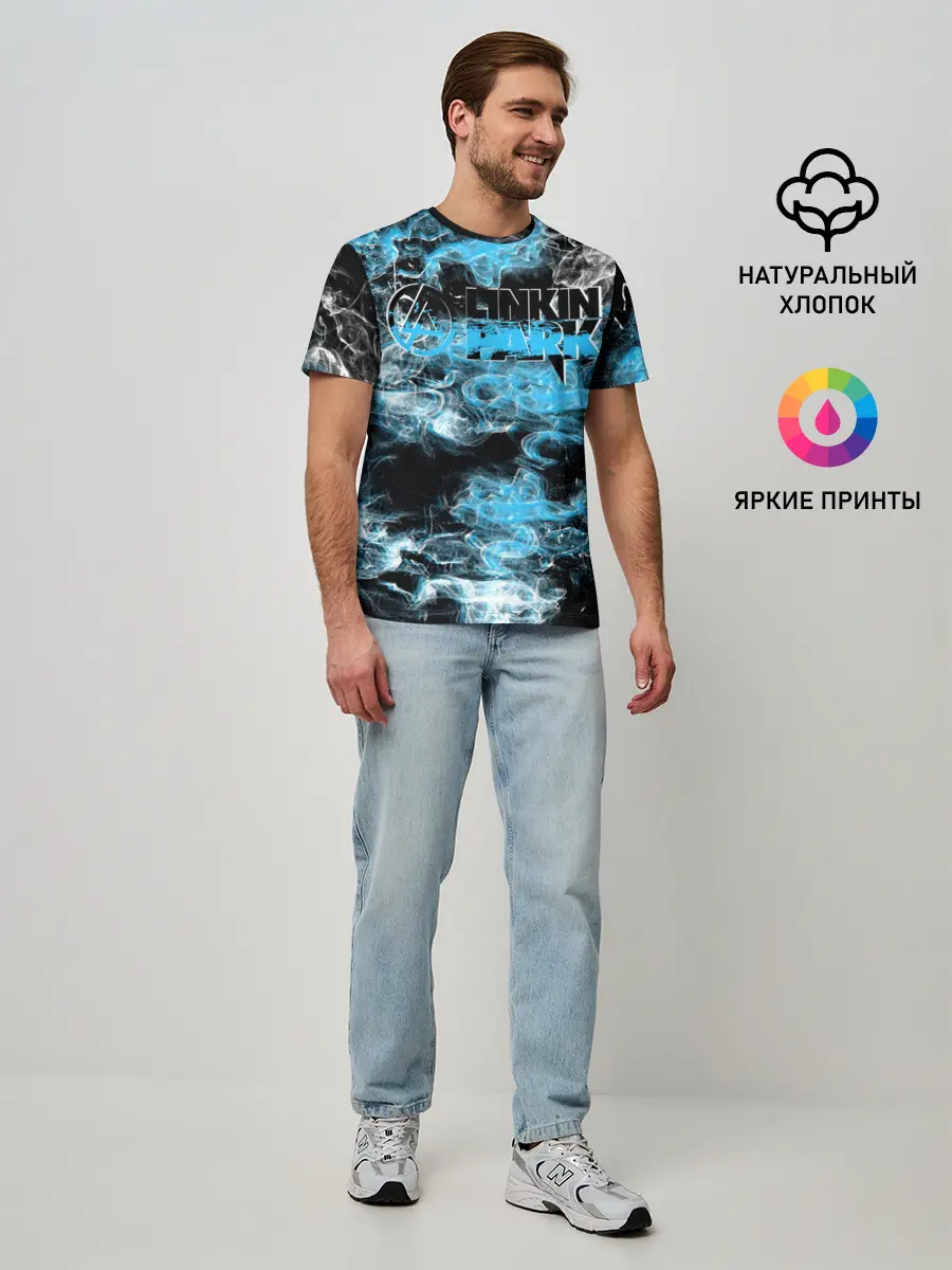 Мужская базовая футболка / Линкин Парк Рок