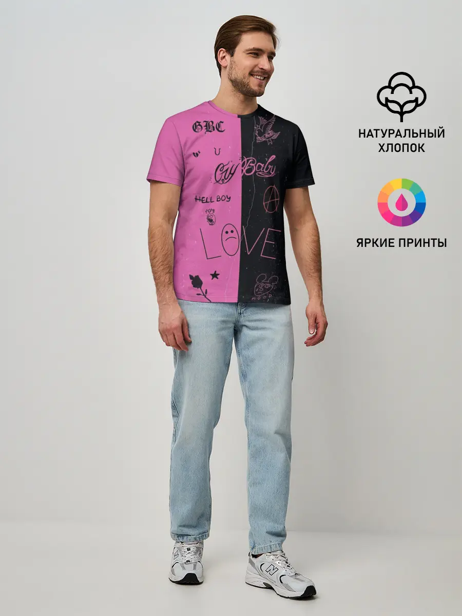 Мужская базовая футболка / Lil Peep