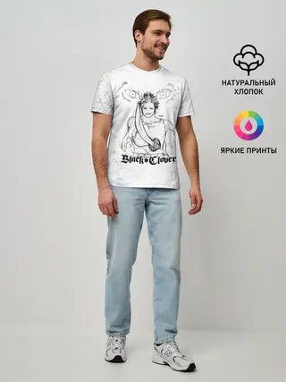 Мужская базовая футболка / Ями Сукэхиро Чёрный клевер