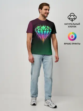 Мужская базовая футболка / Бриллиант
