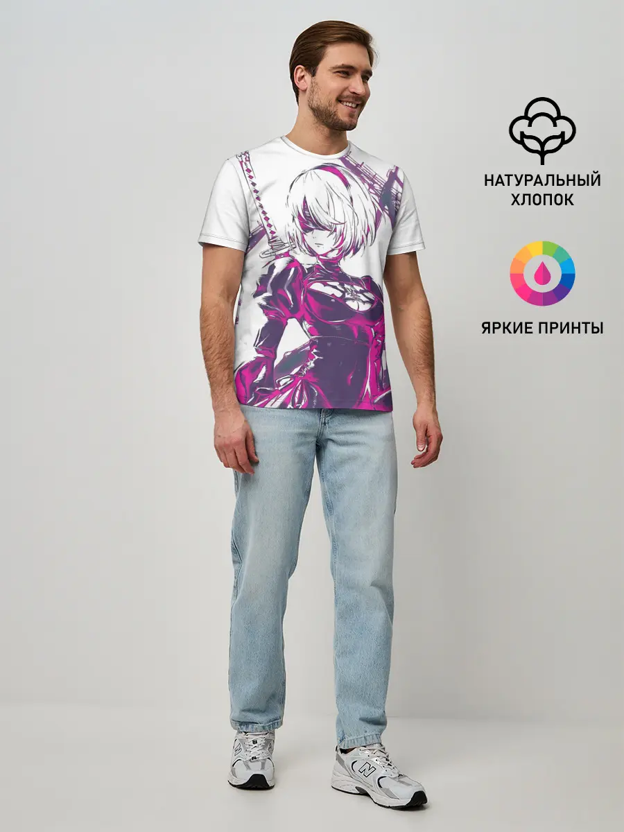 Мужская базовая футболка / 2B | NEON | НЕОН