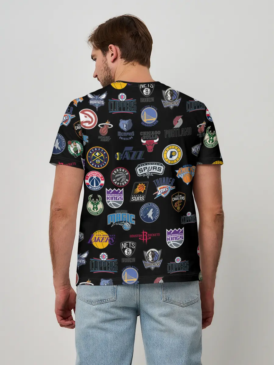Мужская базовая футболка / NBA Pattern | НБА Паттерн