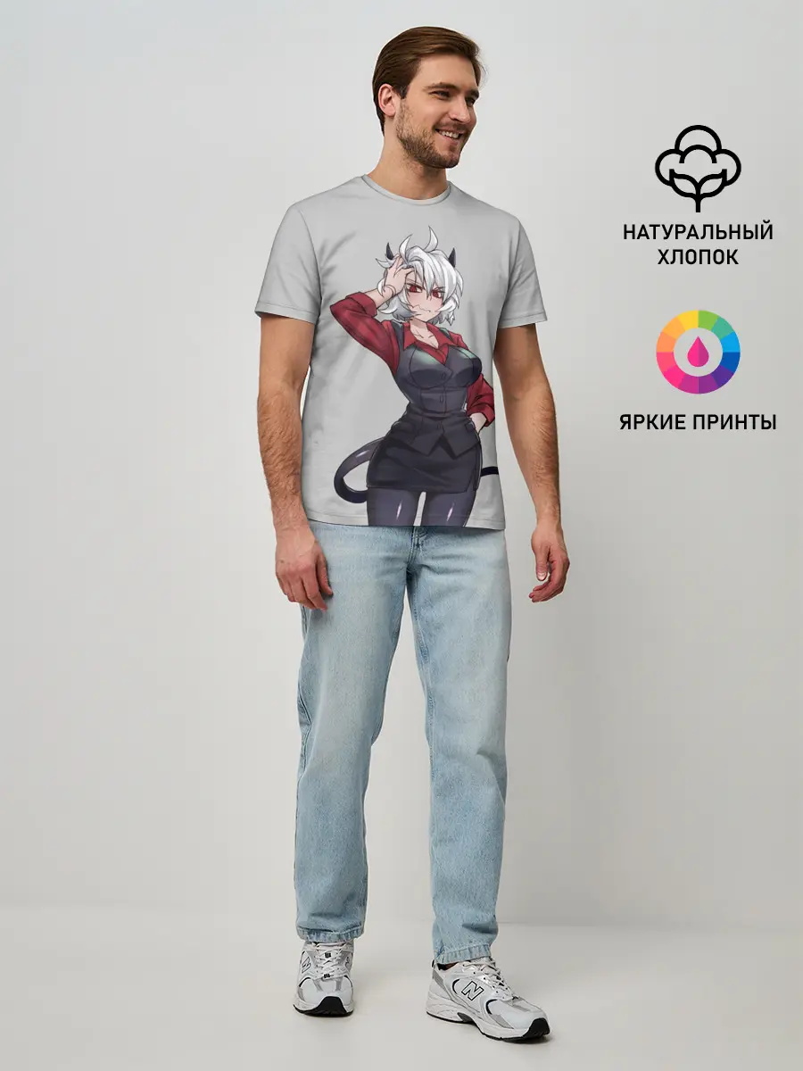 Мужская базовая футболка / Malina рука на голове Helltaker