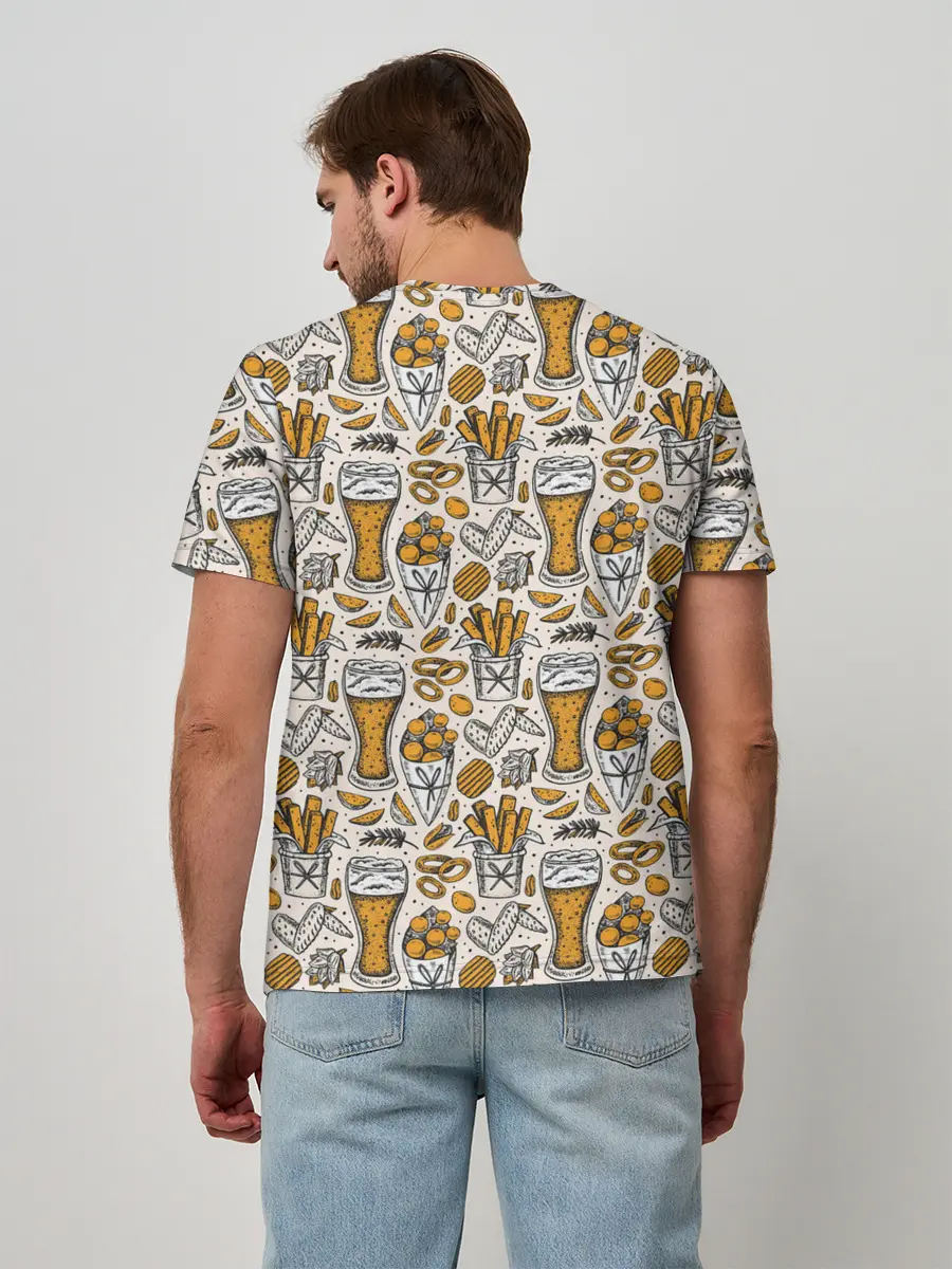 Мужская базовая футболка / Background Beer