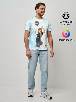 Мужская базовая футболка / Шоё Хината | Хайкю