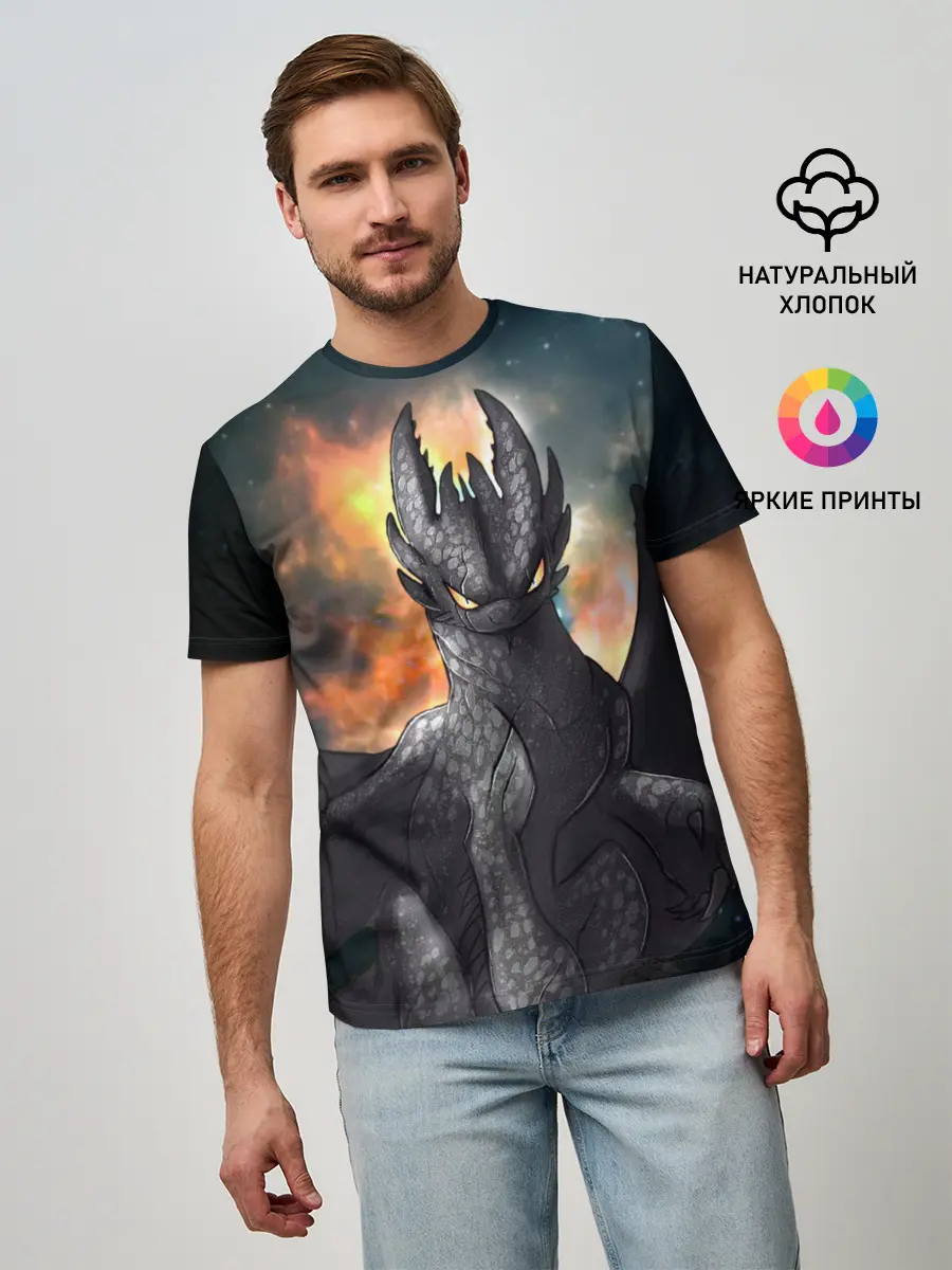 Мужская базовая футболка / Night Fury