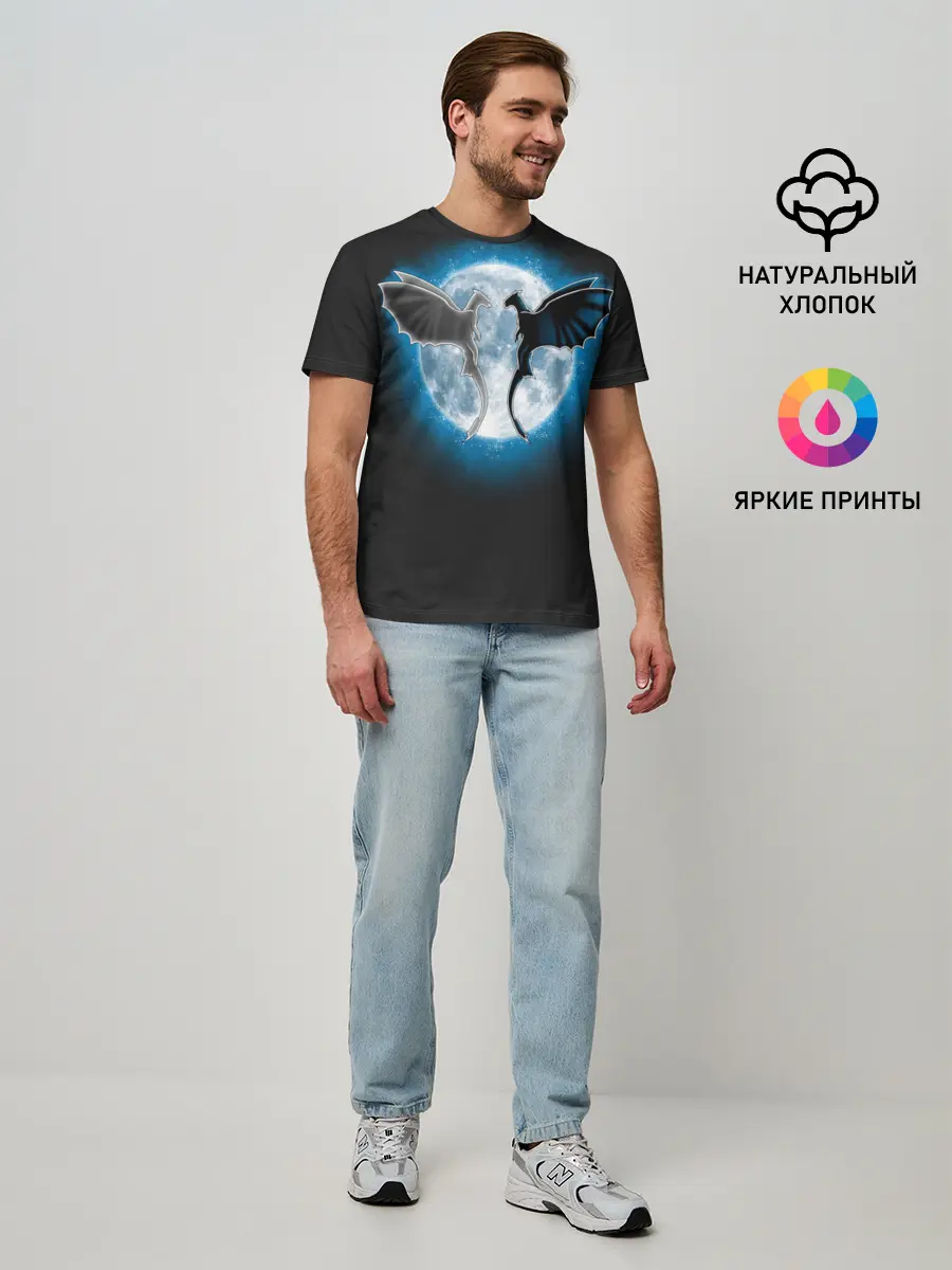 Мужская базовая футболка / Как приручить дракона