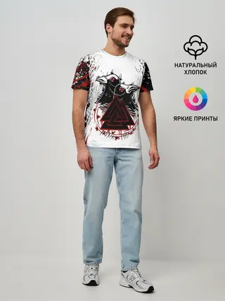 Мужская базовая футболка / VALKNUT | RUNES