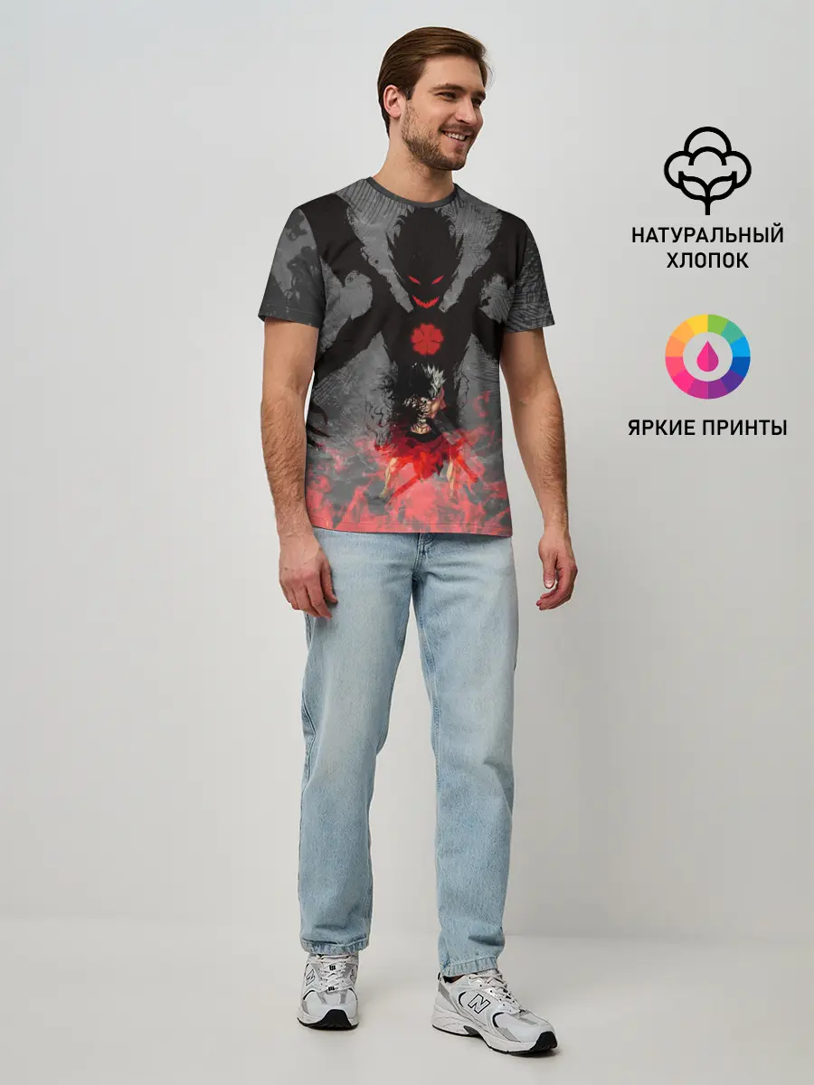 Мужская базовая футболка / демон Либе