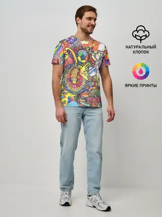 Мужская базовая футболка / ПСИХОДЕЛИКА / PSYHODELICA