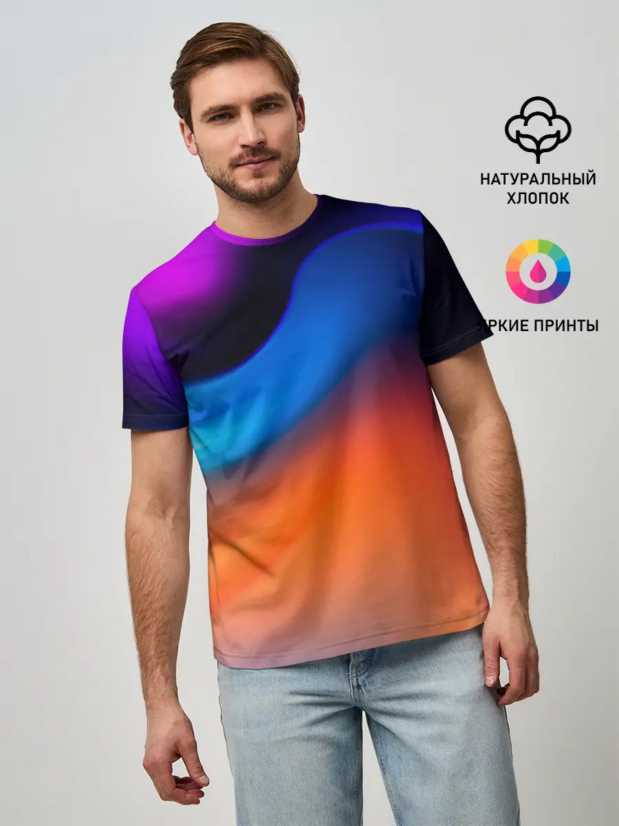 Мужская базовая футболка / Цветной шум