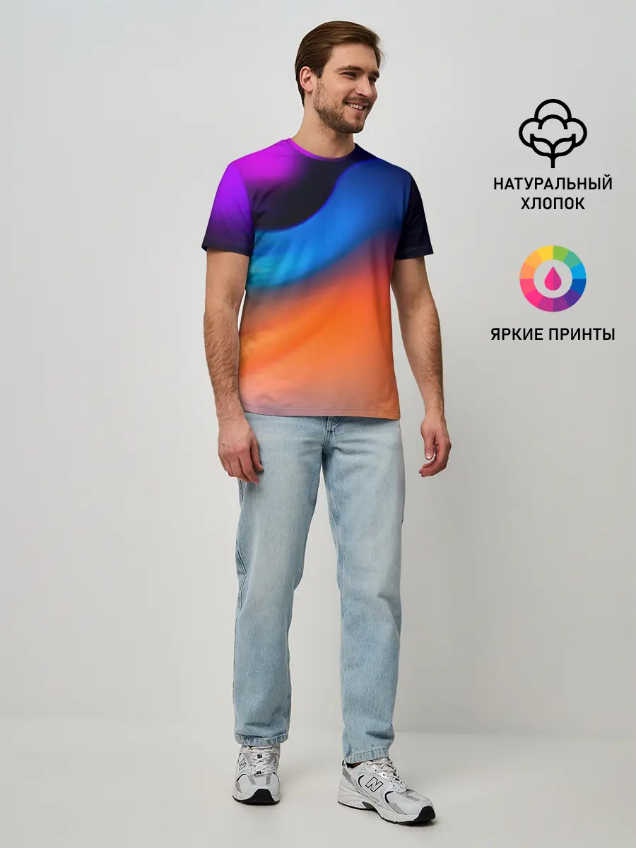 Мужская базовая футболка / Цветной шум