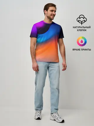 Мужская базовая футболка / Цветной шум