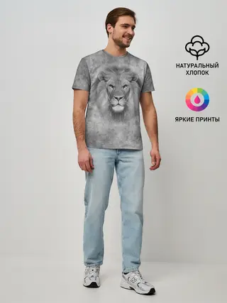 Мужская базовая футболка / Лев