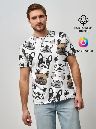 Мужская базовая футболка / БОСТОН ТЕРЬЕР | BOSTON TERRIER