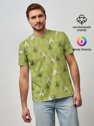 Мужская базовая футболка / Лес | Текстура