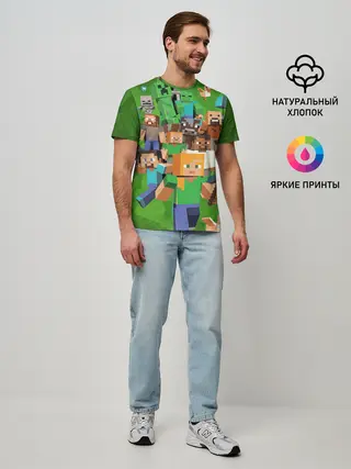 Мужская базовая футболка / Minecraft