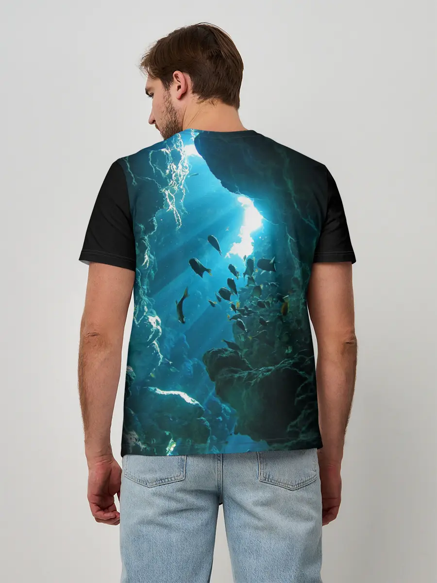 Мужская базовая футболка / Коралловые рыбки