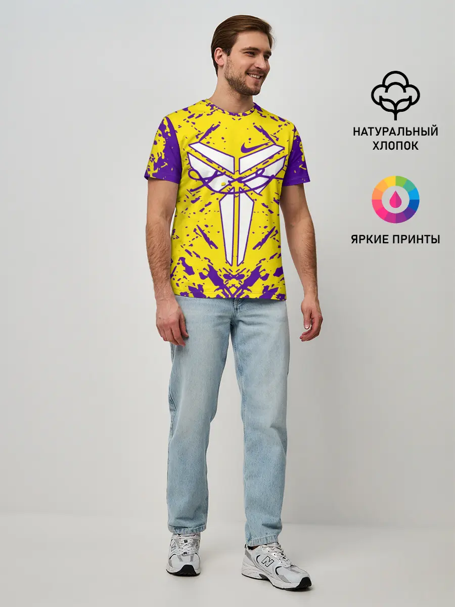 Мужская базовая футболка / ЛЕЙКЕРС| LOS ANGELES LAKERS,