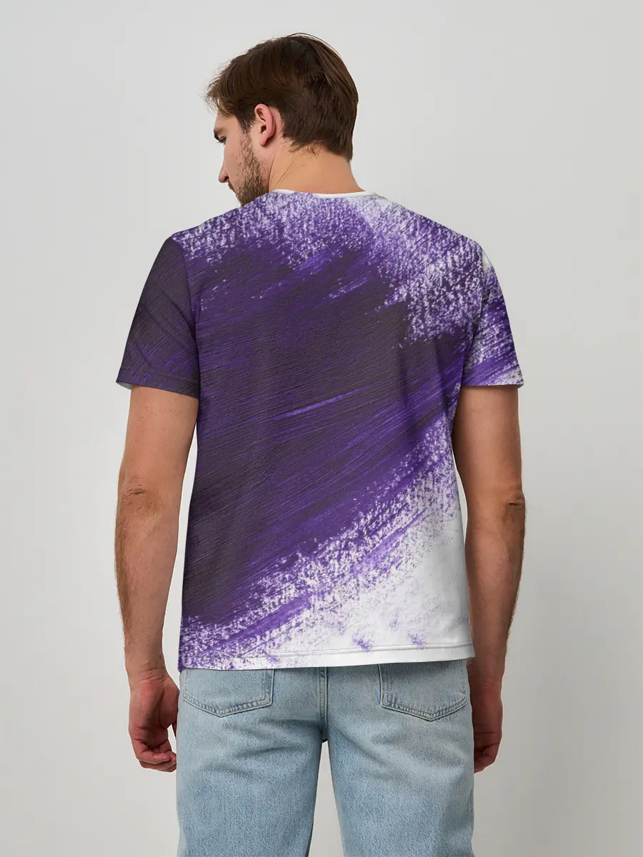 Мужская базовая футболка / ФИОЛЕТОВАЯ КРАСКА