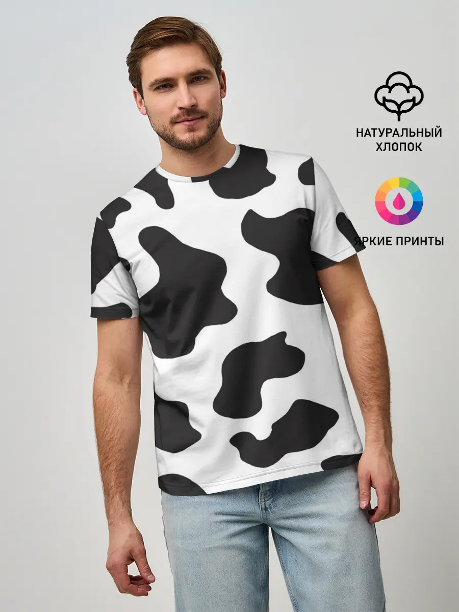 Мужская базовая футболка / COW PRINT