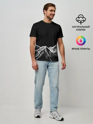 Мужская базовая футболка / Горы