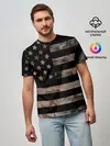 Мужская базовая футболка / American Flag Camo