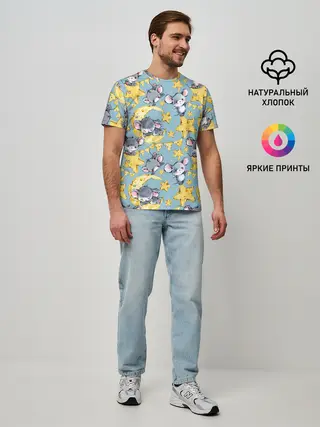 Мужская базовая футболка / Сыр и мыши