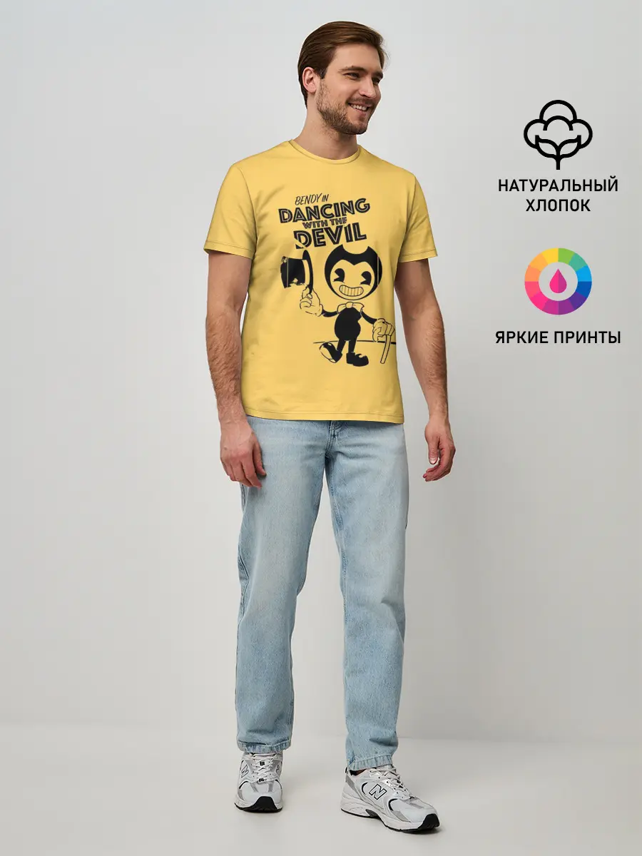 Мужская базовая футболка / Bendy And The Ink Machine