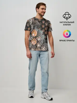 Мужская базовая футболка / Спелые ананасы