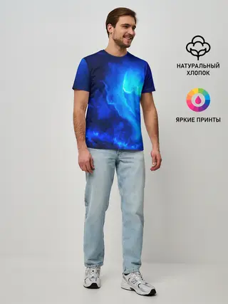 Мужская базовая футболка / СИНИЙ КОСМОС