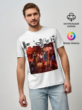 Мужская базовая футболка / Never Let Me Down - David Bowie