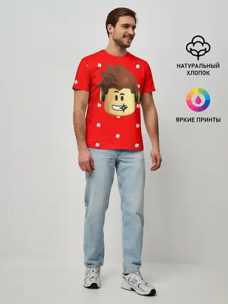 Мужская базовая футболка / ROBLOX Head