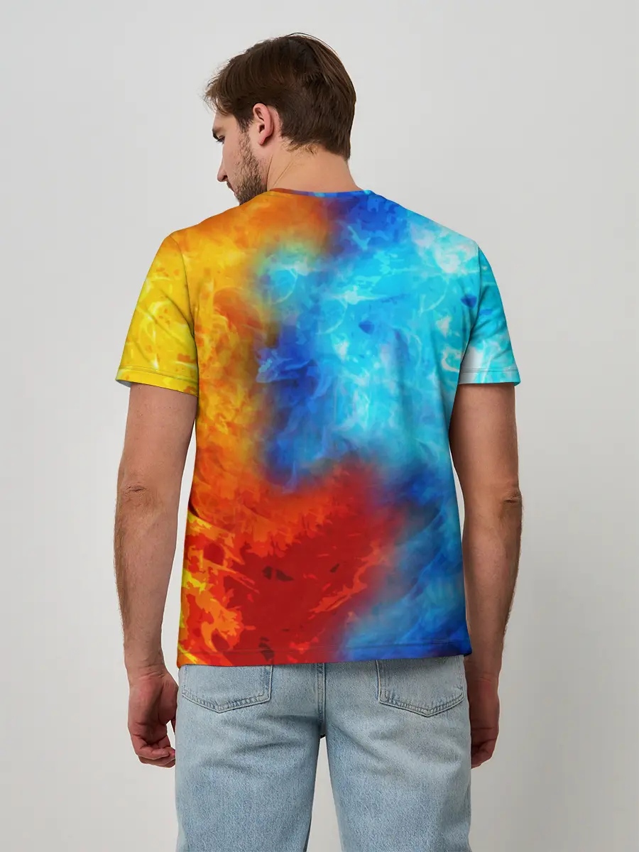 Мужская базовая футболка / Битва огней x Драконы