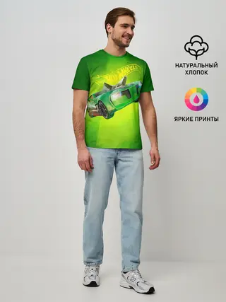 Мужская базовая футболка / Hot Wheels. Хот Вилс