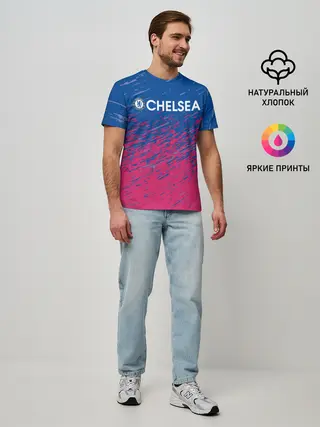 Мужская базовая футболка / Chelsea / Челси.