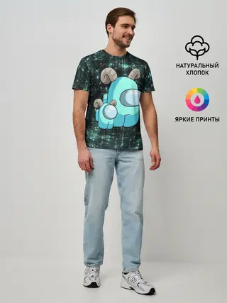 Мужская базовая футболка / AMONG US - С РОЖКАМИ