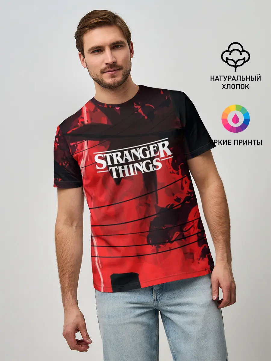 Мужская базовая футболка / Очень странные дела 2019