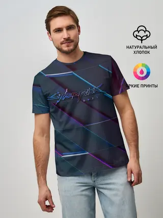 Мужская базовая футболка / Cyberpunk 2077